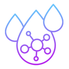 Abstract droplets with network connections design.